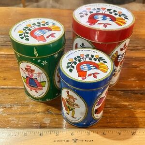 Christmas tins - 12 Days of Christmas - nesting tins
